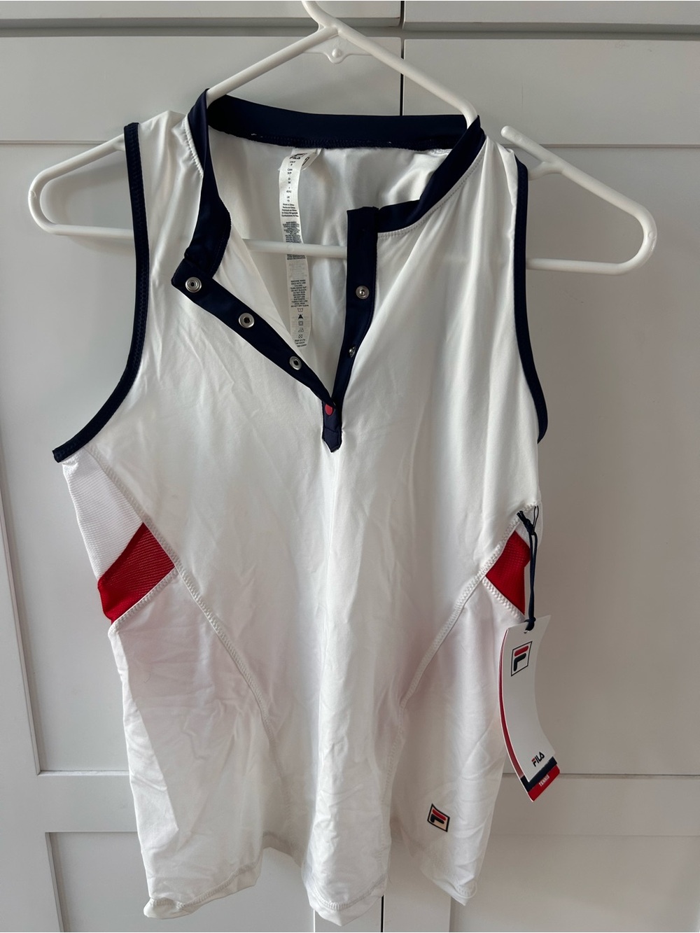 FILA White Sleeveless Tennis Tank